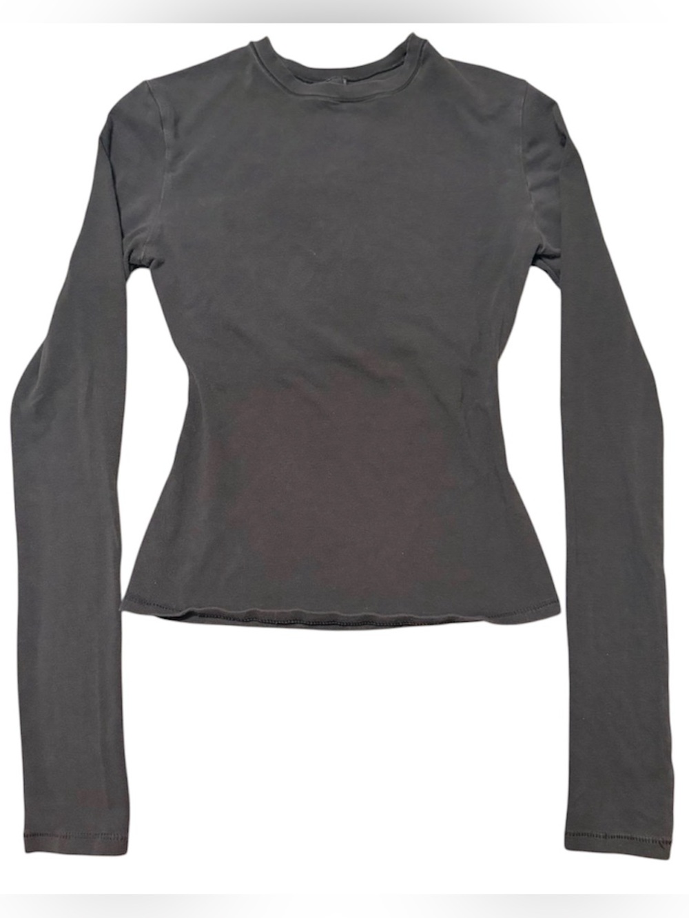 Skims Black Extra Small (XS) Long Sleeve, Full-Length Tshirt
